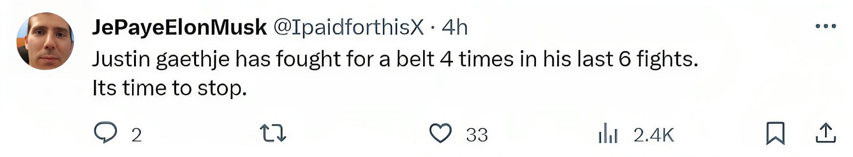 Comments on the tweet